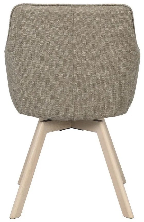 Bézs kárpitozott étkezőfotel szett 2 db-os Alison – Rowico