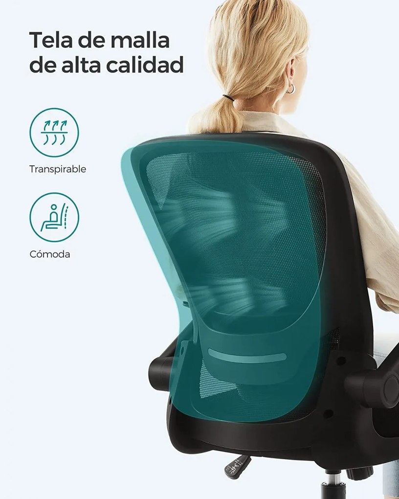 Irodai ergonomikus szék, deréktámasszal és hintázó funkcióval, fekete