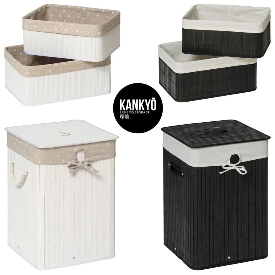 Fa-textil szennyeskosár 62 l Kankyo – Premier Housewares