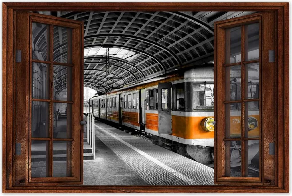 Poszterek 90x60 Narancssárga vonat