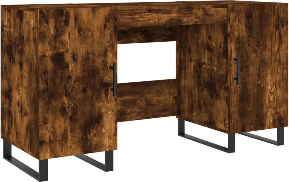 vidaXL füstös tölgy színű szerelt fa íróasztal 140x50x75 cm