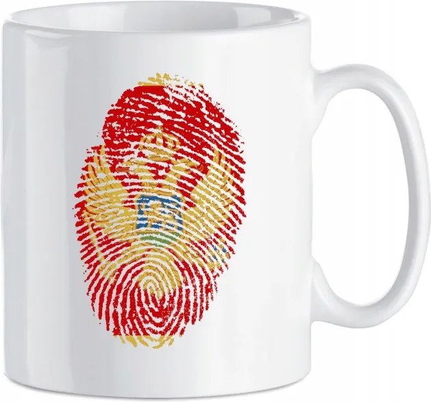 Montenegró Bögre Zászló Mintával, Kerámia, 330 ml