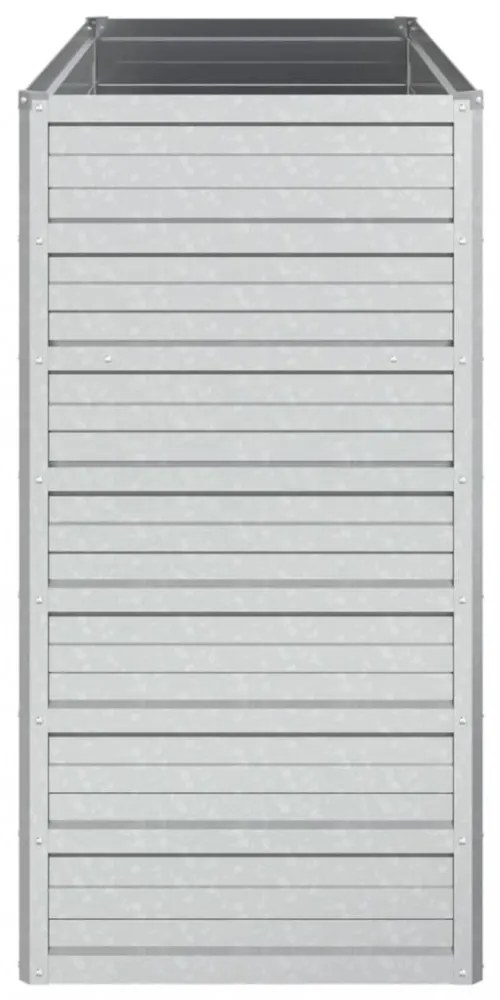 ezüstszínű horganyzott acél kerti magaságyás 100 x 40 x 77 cm