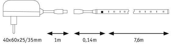 Paulmann 70514 - LED RGB/15W Dimmelhető szalag SIMPLED 7,5m 230V + távirányító