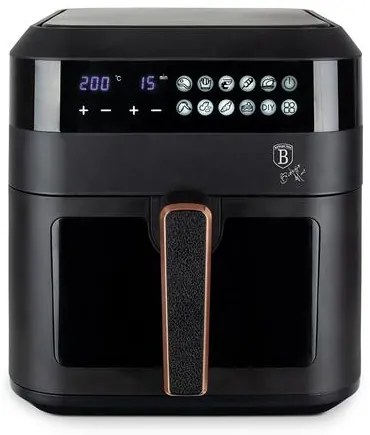 BerlingerHaus AirFryer átlátszó ablakkal (12 L) Black Rose Collection BH/9549