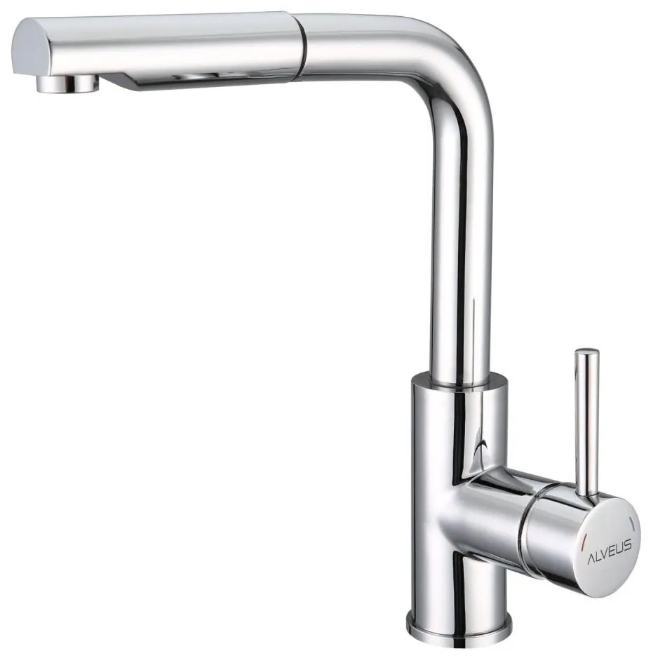 ALVEUS 1135365 - Sara kihúzható zuhanyfejes mosogató csaptelep, 29,7 cm, króm