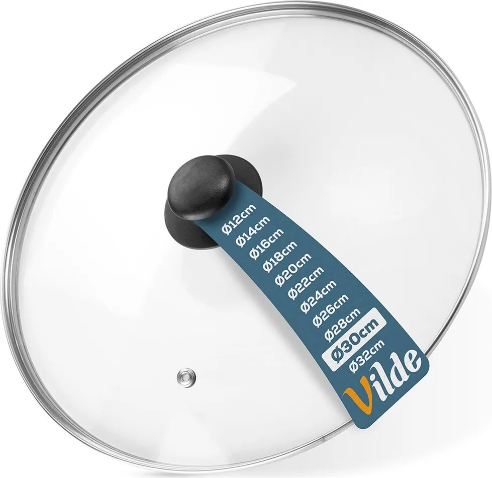 Univerzális konyhai fedő lyukkal edényekhez serpenyőhöz 30 cm