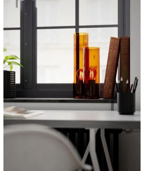 ByRydens 2820570-5512 - Asztali lámpa FLAKE 1xE27/8W/230V barna/füstszínű