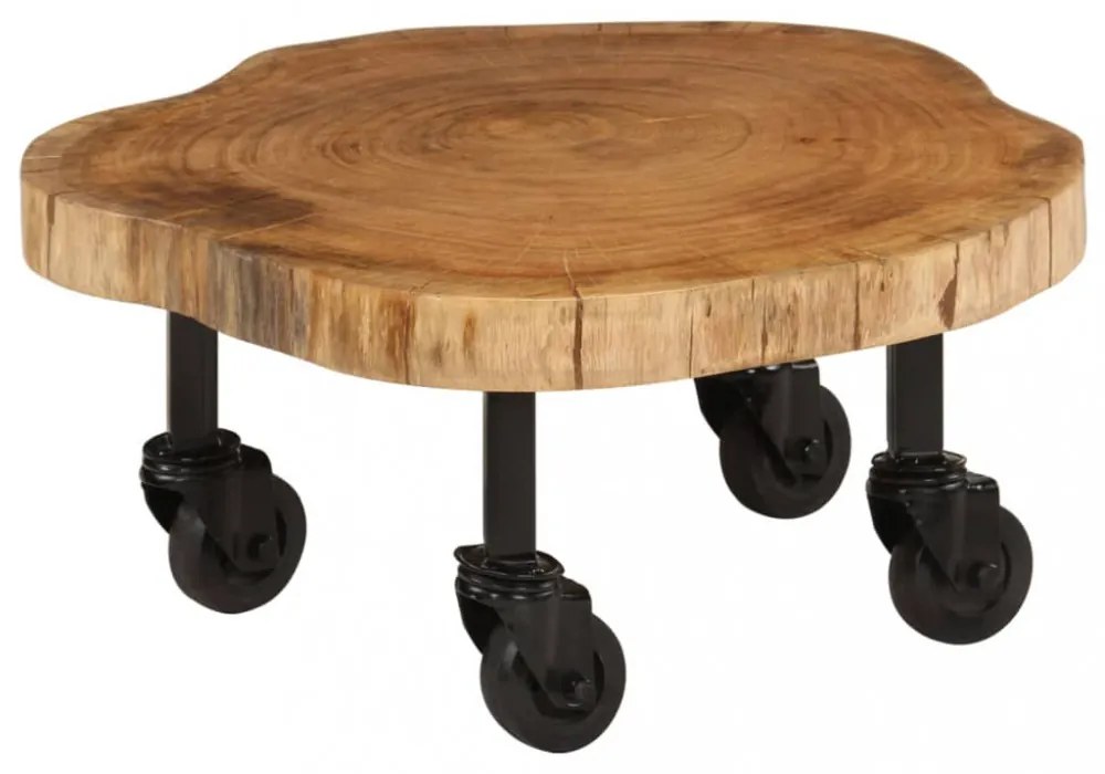 tömör akácfa dohányzóasztal 60 x 55 x 25 cm