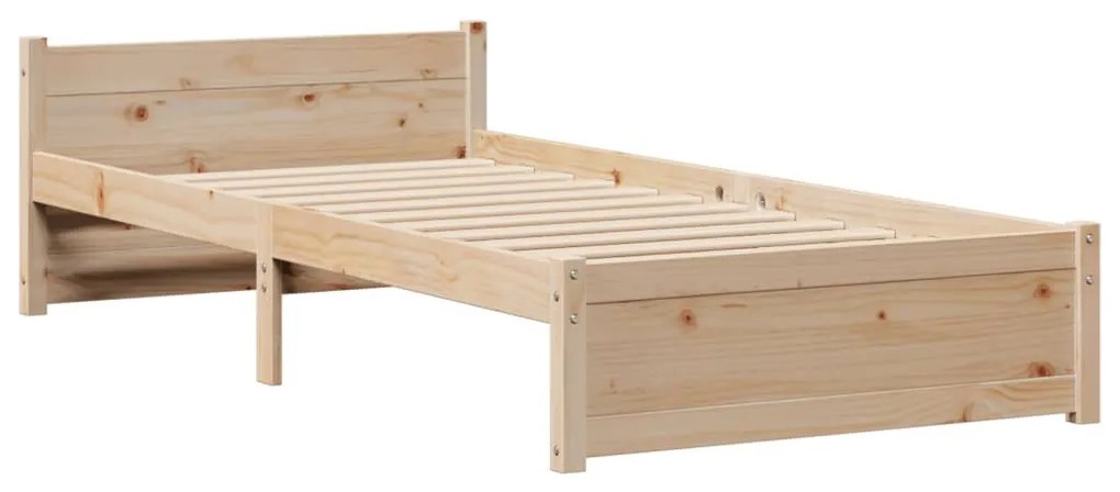tömör fenyőfa könyvespolcos ágy matrac nélkül 90 x 190 cm