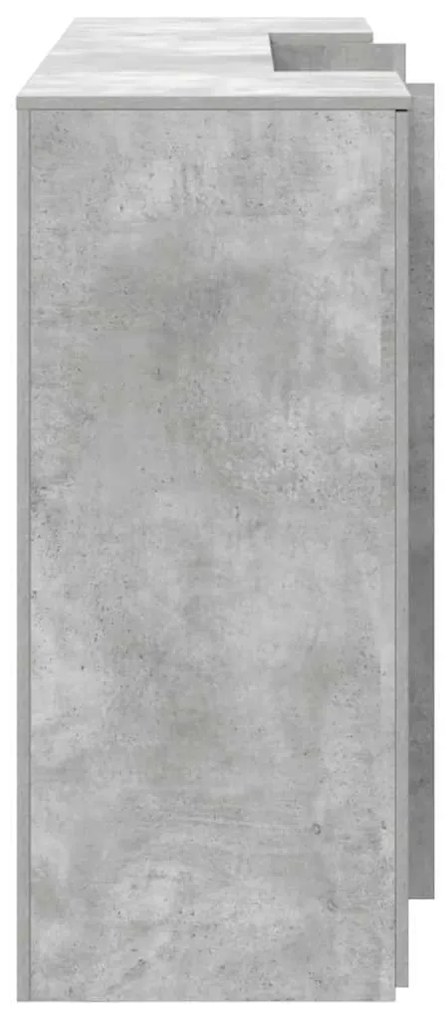 recepciós pult betonszürke 200x50x103,5 cm szerelt fa