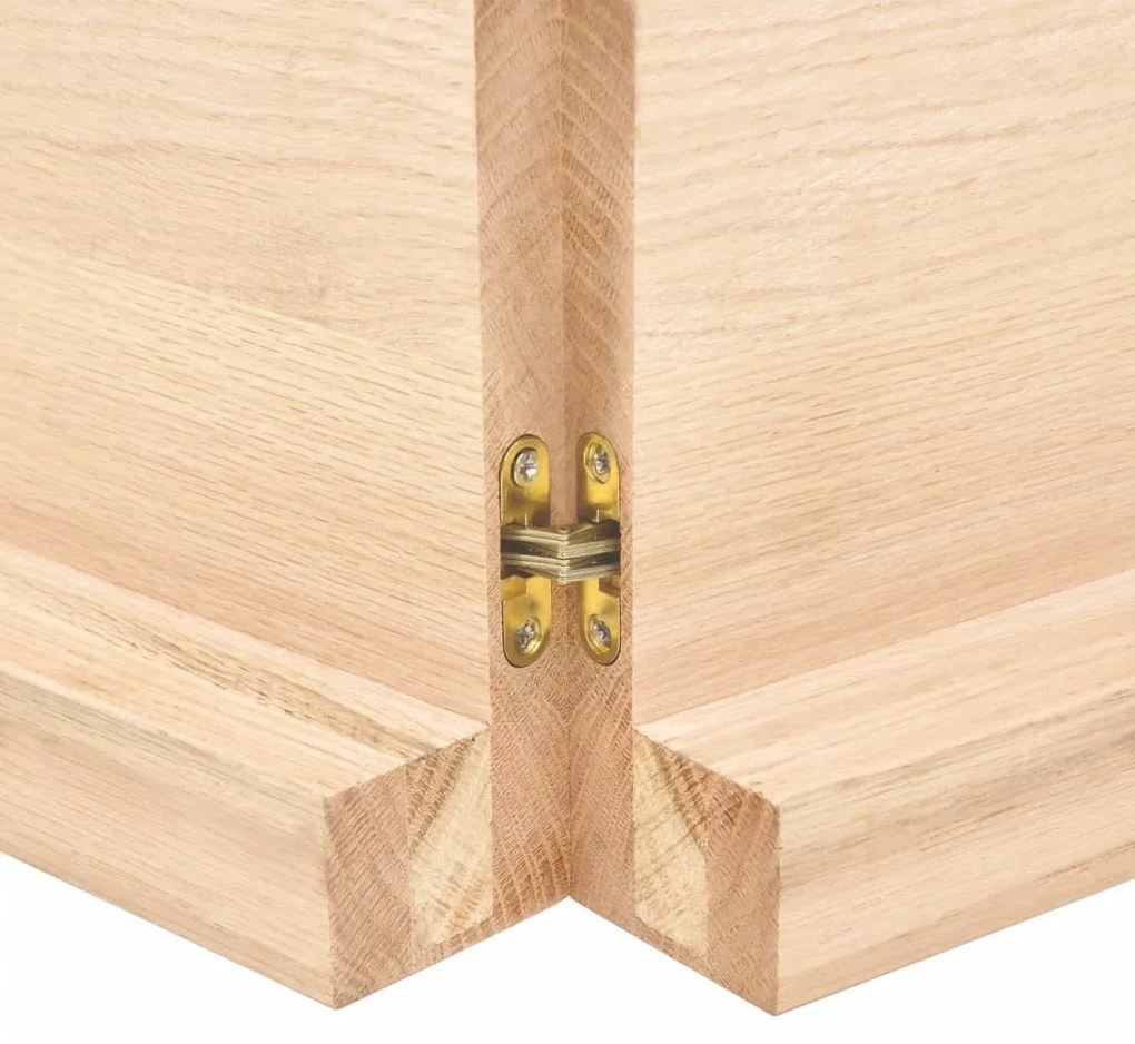 kezeletlen tömör tölgyfa fali polc 120x60x(2-6) cm