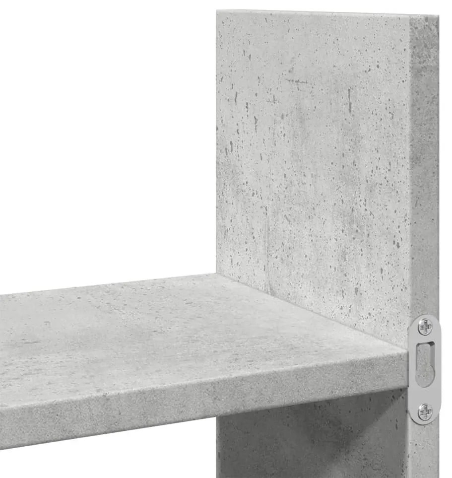 betonszürke szerelt fa faliszekrény 100 x 18 x 40 cm