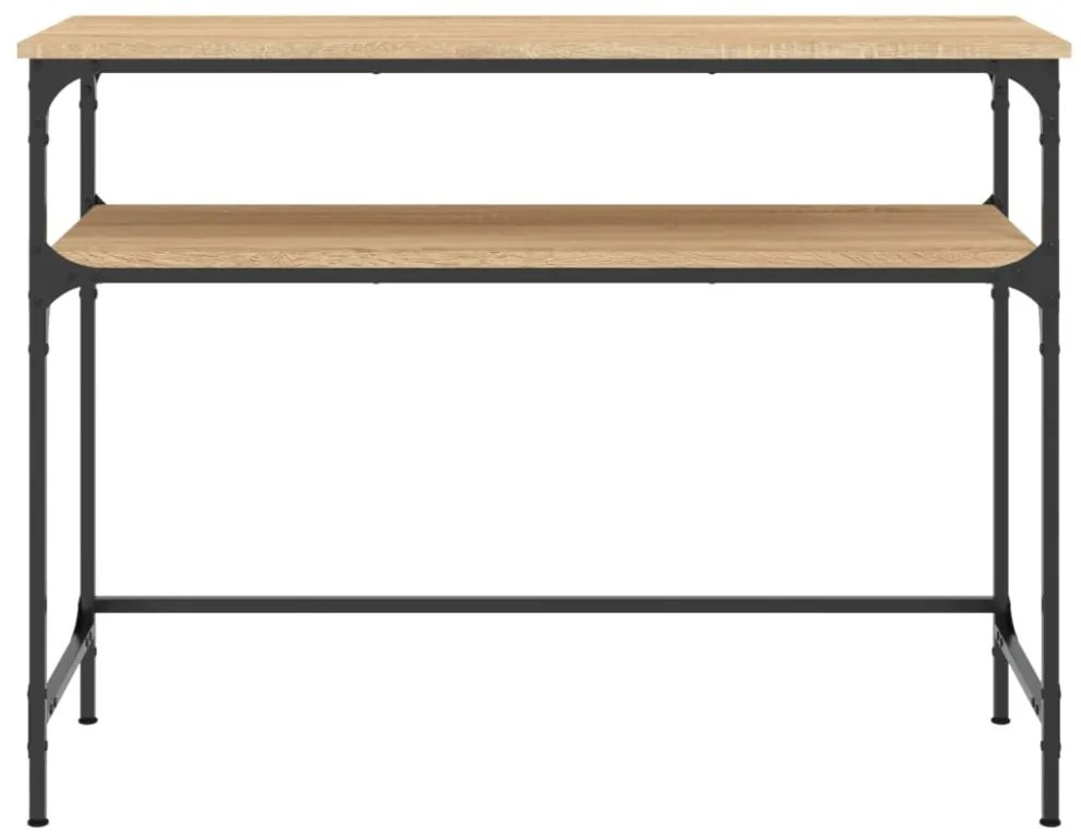 sonoma tölgy színű szerelt fa dohányzóasztal 100x35,5x75 cm