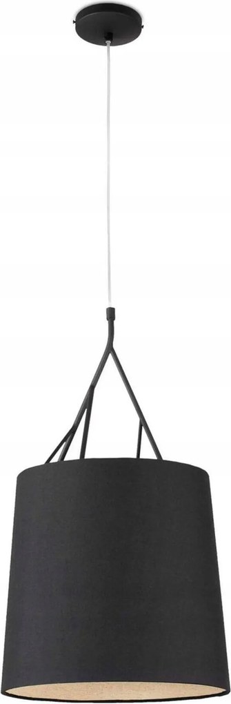 Faro Tree függeszték, fekete, textil ernyő, E27, 15W, IP20
