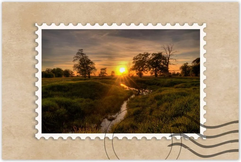 Poszterek 120x80 Lenyugvó nap Rogalin