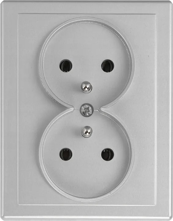 Elektromos fali aljzat Düwi Timex-Elektro ezüst GPt-6