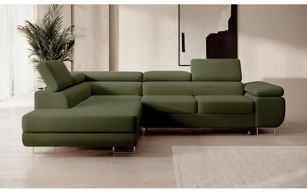 Sarokkanapé Stiletto (B) (zöld + ezüst). Akció -15%. 1099714