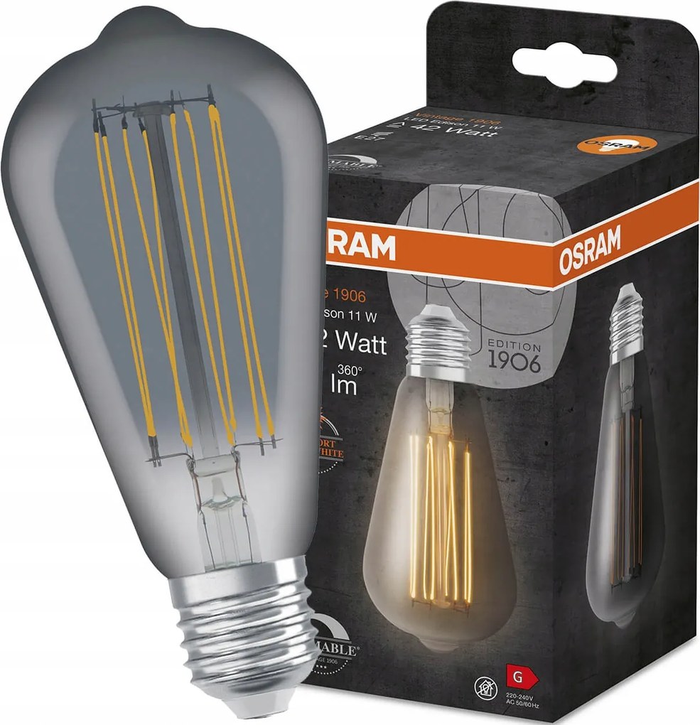 Dekoratív Led izzó E27 11W Tompítható Osram