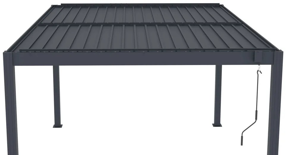 Bioklimatikus pergola G21 Austin 4x3 m, antracit, alumínium