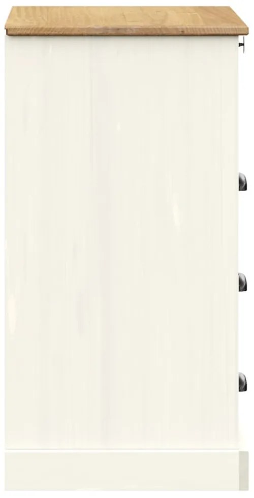 VIGO fehér tömör fenyőfa komód 80x40x76 cm