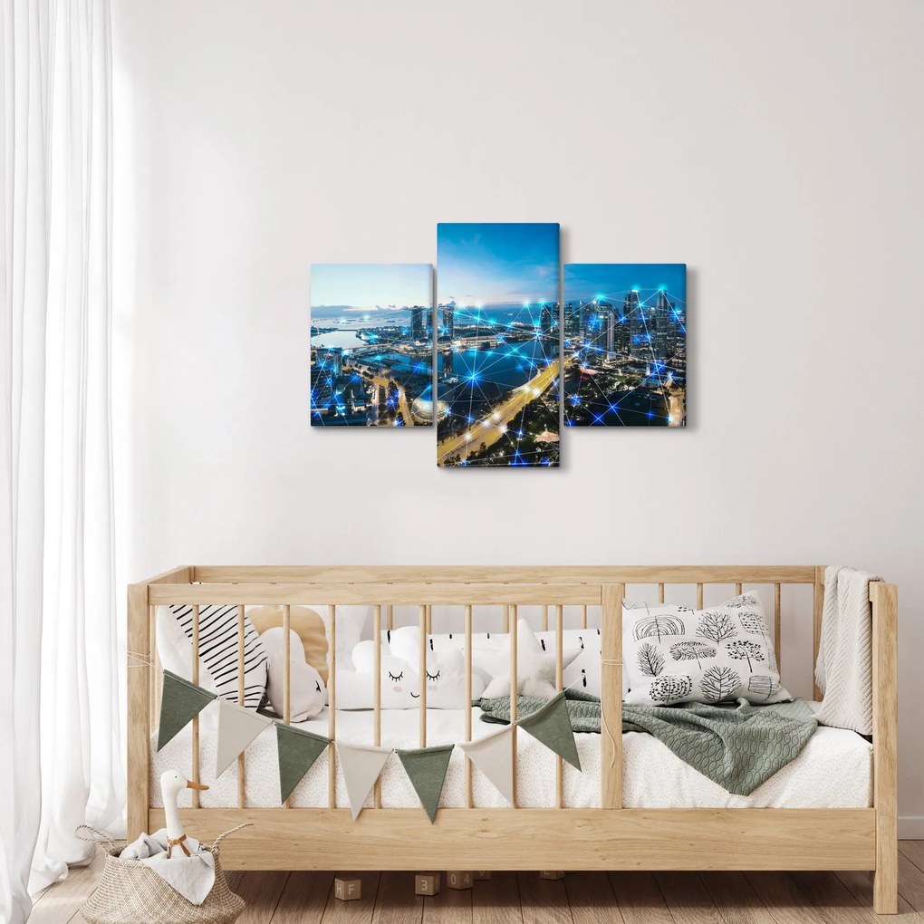 Kép - Városhálózat (90x60 cm)