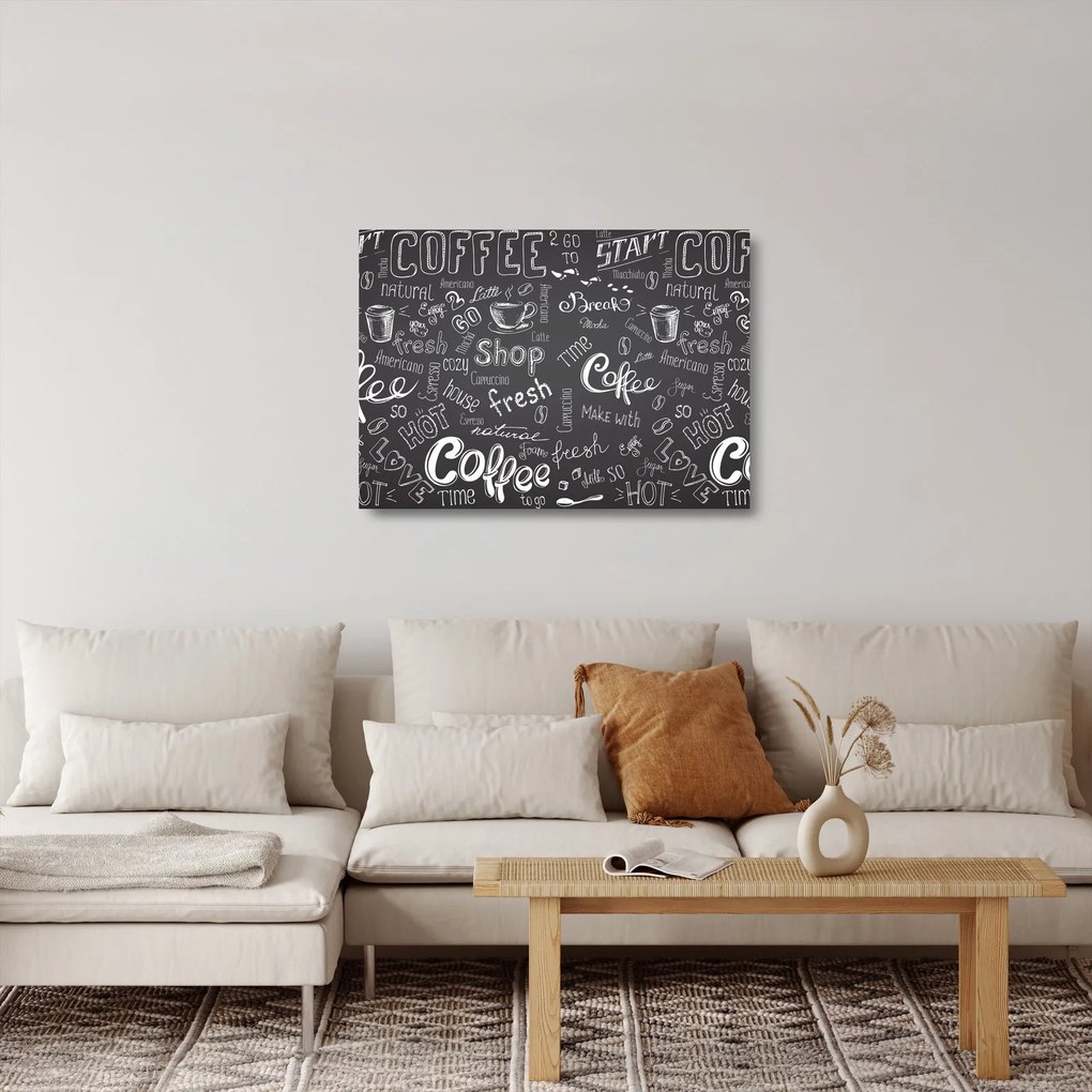 Kép - Coffee (üvegen) (70x50 cm)