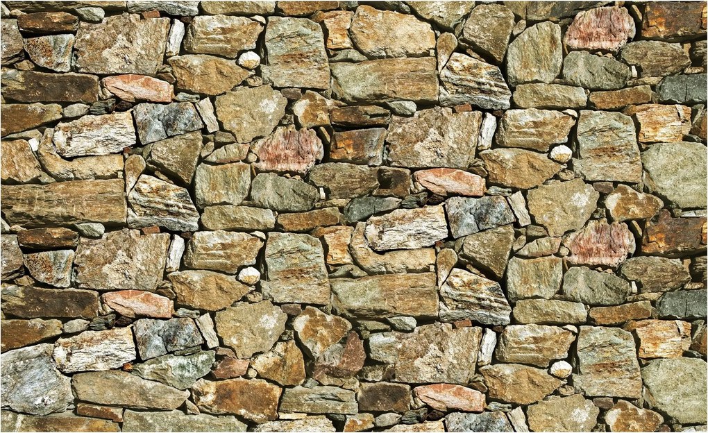 Fotótapéta Kő fal természetes vinil kő 368x254 +ragasztó