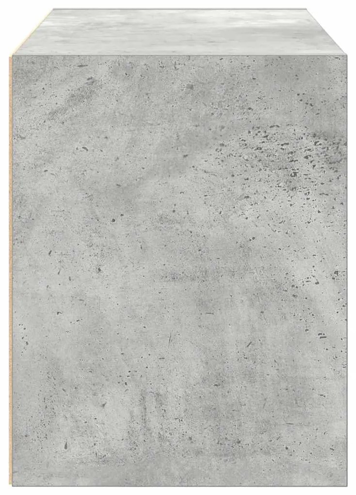 betonszürke szerelt fa szekrény 2 fiókkal 60 x 31 x 40 cm