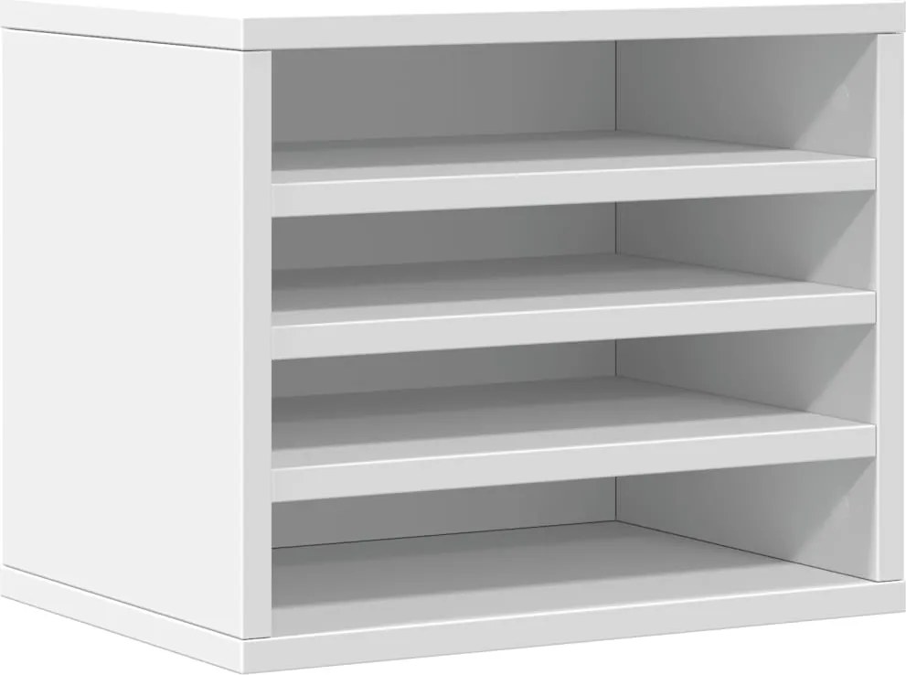 vidaXL fehér szerelt fa asztali szervező 36 x 26 x 29,5 cm