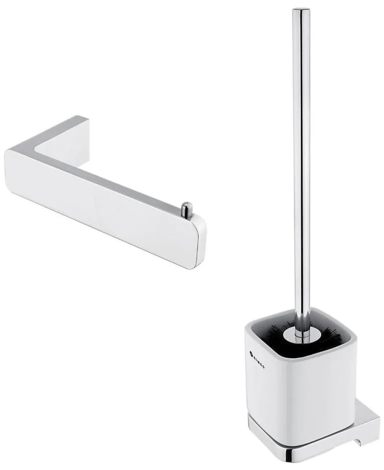 NIMCO MA készlet-94KN-26 - Falra szerelhető WC kefe és wc papír tartó MAYA króm