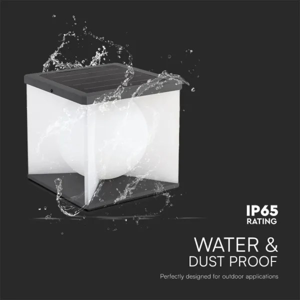 LED napelemes fali lámpa LED/8W/3,7V IP65 3000K