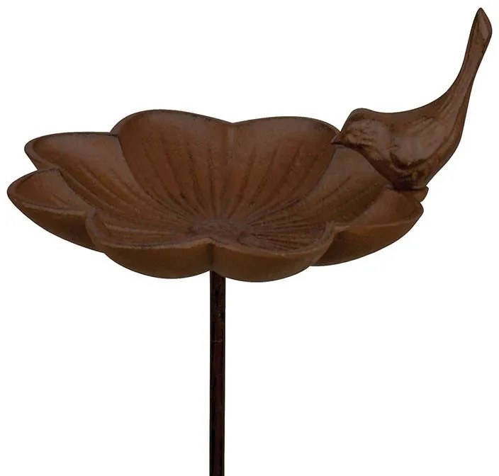 Leszúrható öntöttvas madáretető és itató, 80 cm