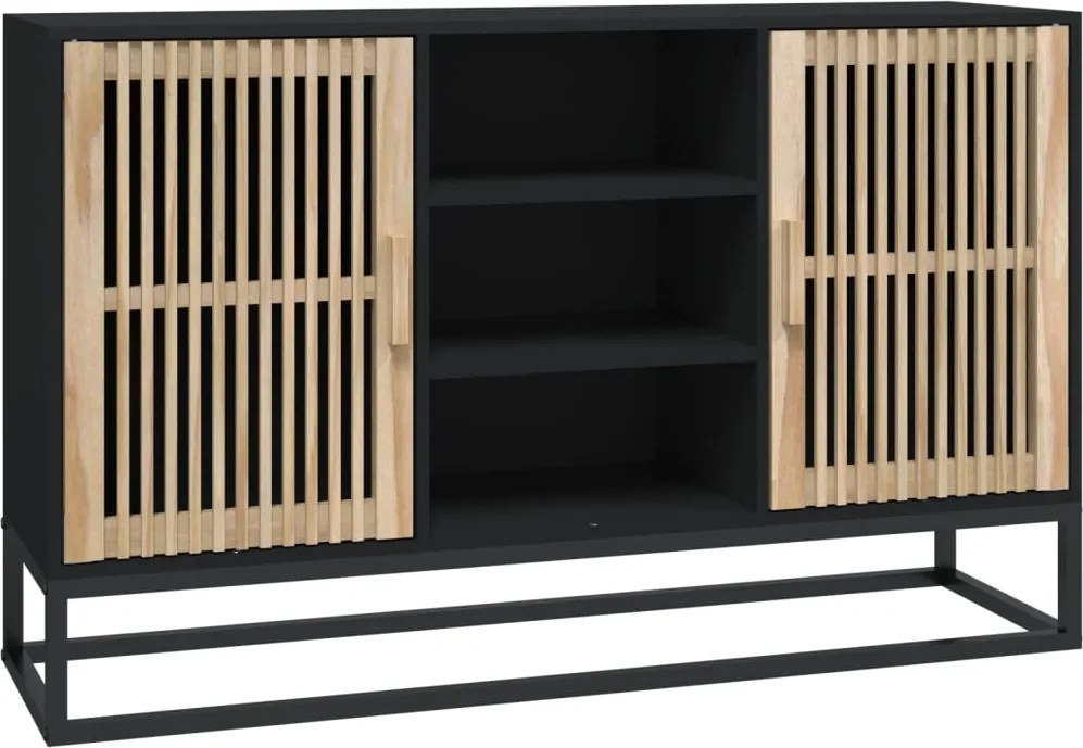 vidaXL fekete szerelt fa tálalószekrény 105 x 30 x 65 cm