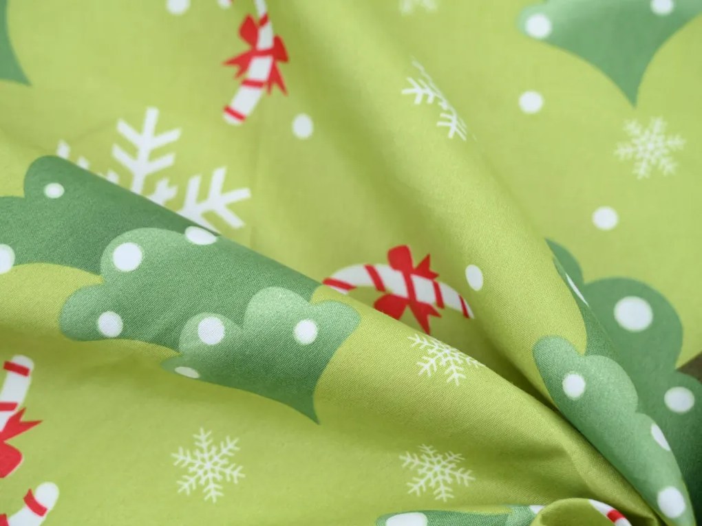 Mikroszálas ágyneműhuzat CHRISTMAS TREE zöld Ágyneműhuzat mérete: 70 x 90 cm | 140 x 200 cm