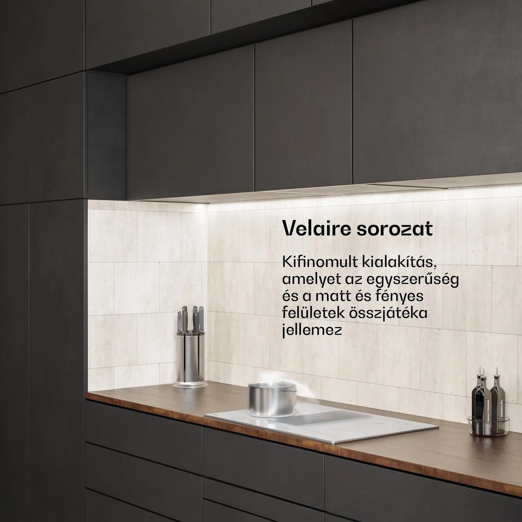 Klarstein Velaire indukciós főzőlap páraelszívóval | 4 főzőzóna | 8400 W | 80 cm