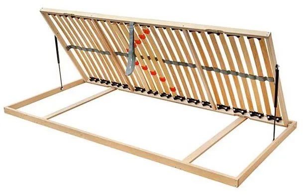 Rugalmas lamellás ágyrács oldalra nyíló pántokkal ODENSE 90x200 jobb