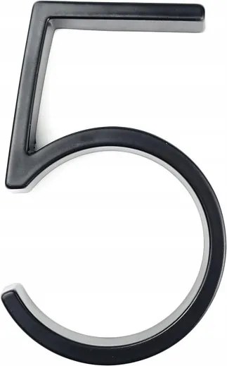 Fém lakás házszám Szám 5 fekete 12,5cm