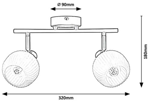 Rabalux - Spotlámpa 2xE14/40W/230V