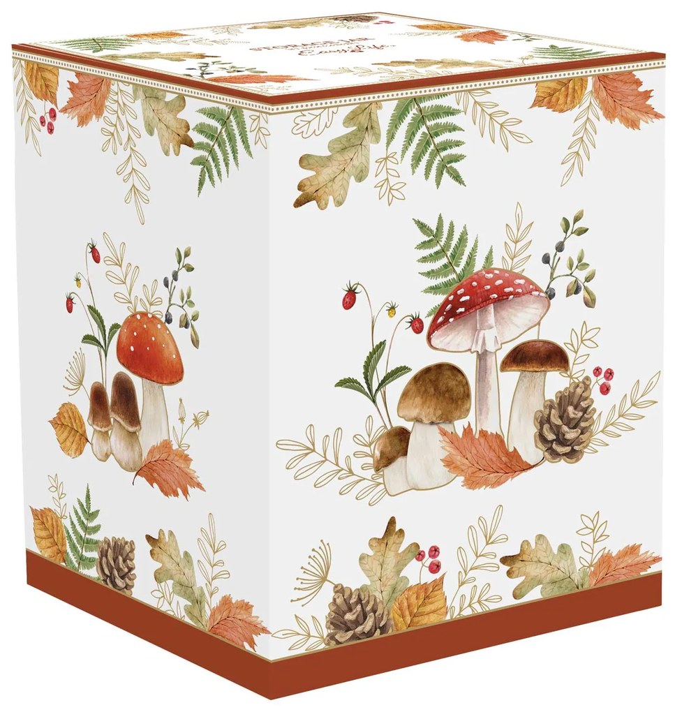 Őszi mintás porcelán gomba alakú konyhai tároló Autumn Breeze