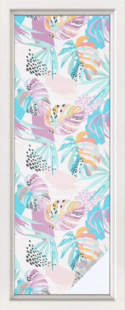 Ablakfólia öntapadós adatvédelem Absztrakt dzsungel 50x146