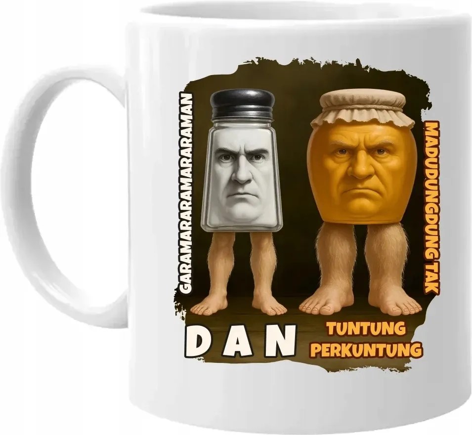 Dan és Tuntung Perkuntung Italian Brainrot sószóró és mézes tégely Bögre