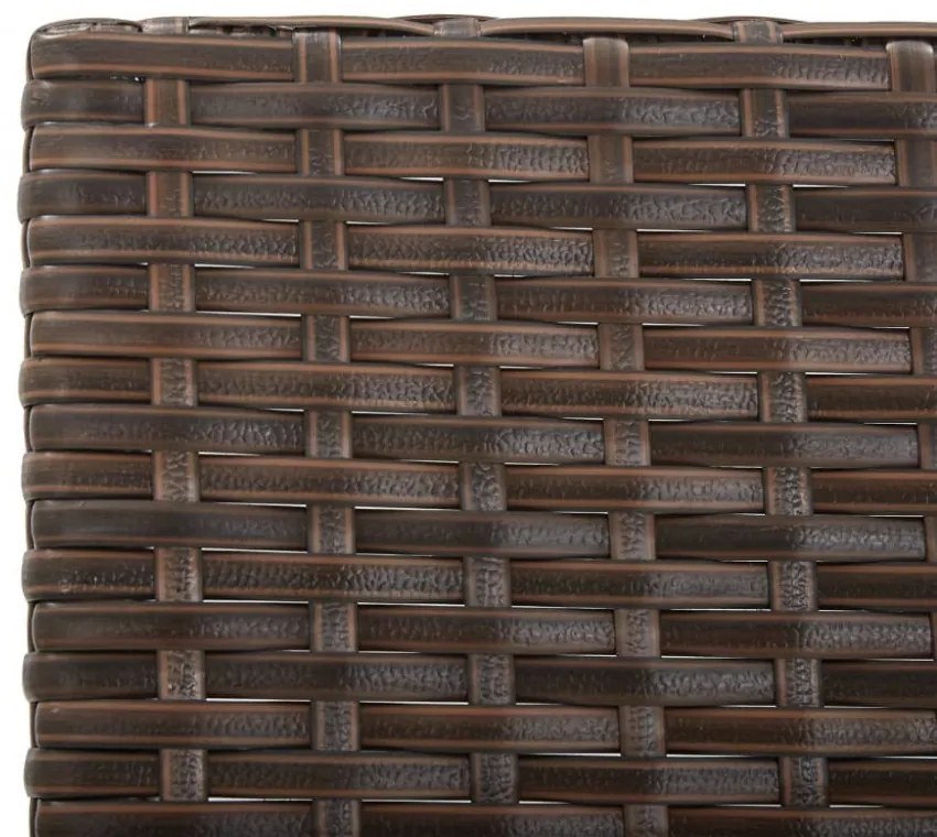 barna polyrattan kerti pad párnákkal 176 cm