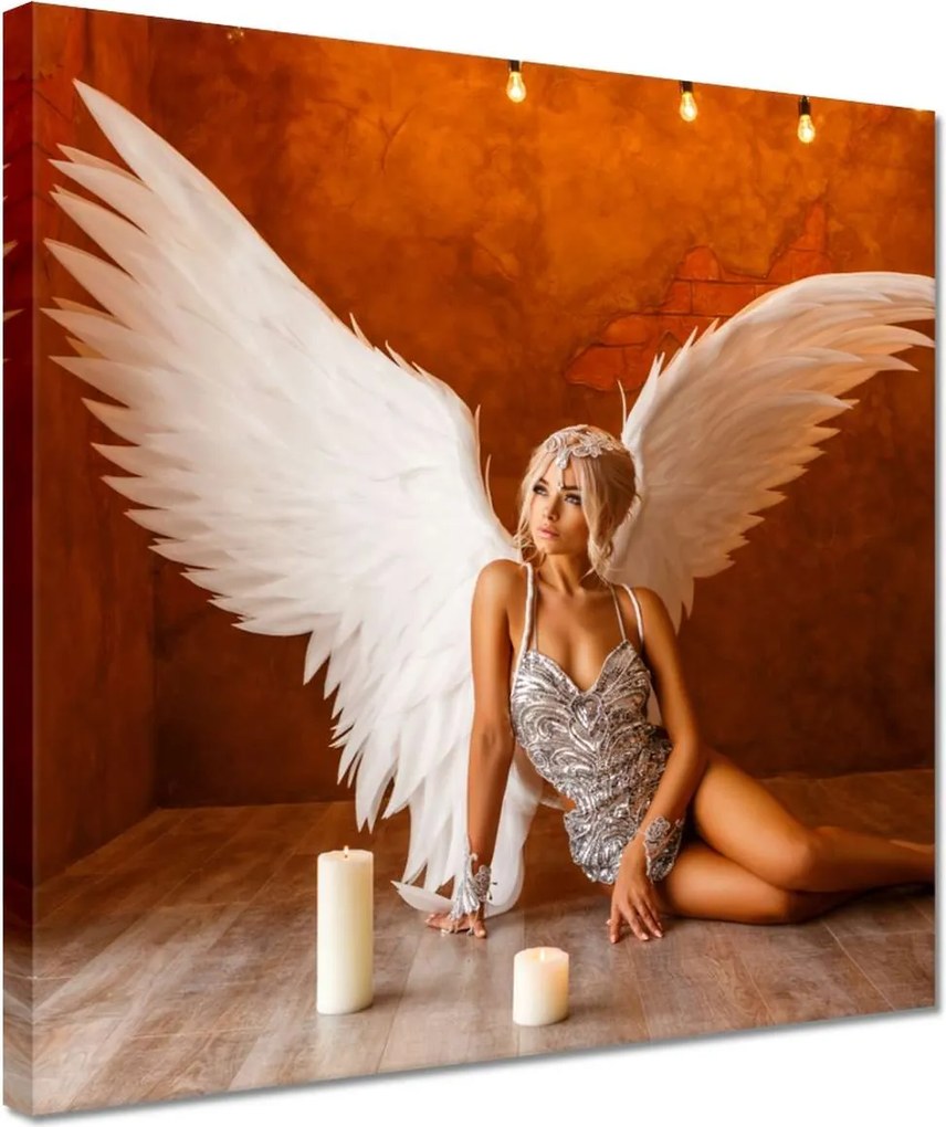 Vászonkép 30x30 Angyalka nő