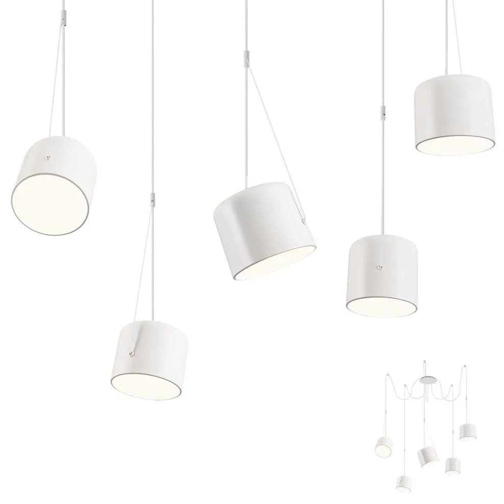 Redo 01-1827 - Csillár zsinóron DODO 5xE27/15W/230V pók fehér