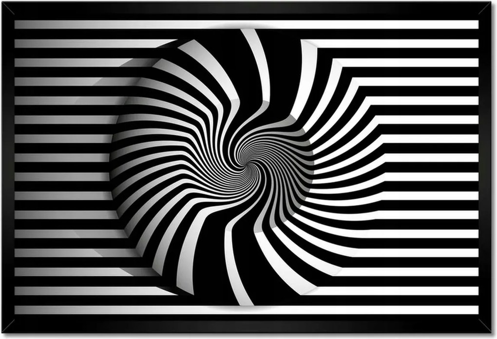 Poszter keretben 60x40 Absztrakt fekete-fehér