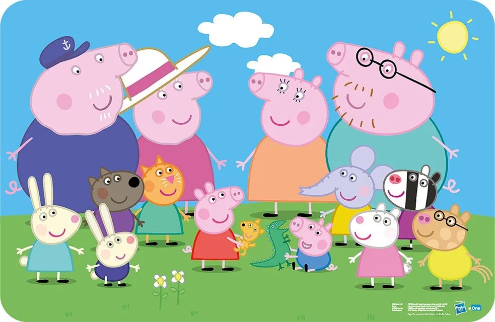 Disney, Bosszúállók, Mancs Őrjárat, Peppa malac Mix tányéralátét 43x28 cm