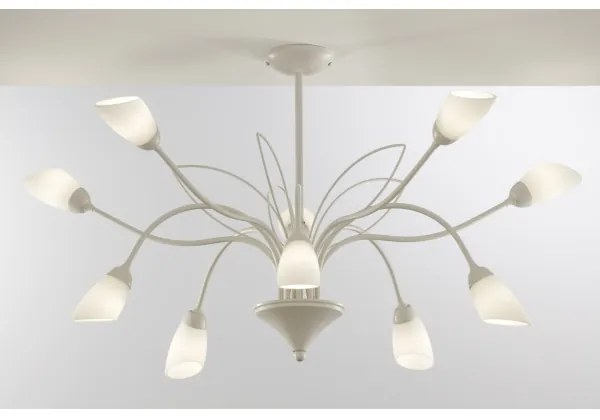 Jupiter 2061 - Rúdon függő csillár GLORIOSA 10xG9/14W/230V krémszínű