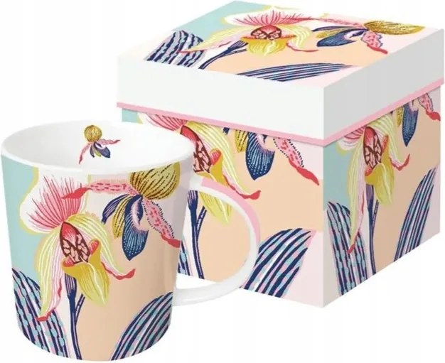 Ppd Porcelán Bögre díszdobozban orchidea virágok
