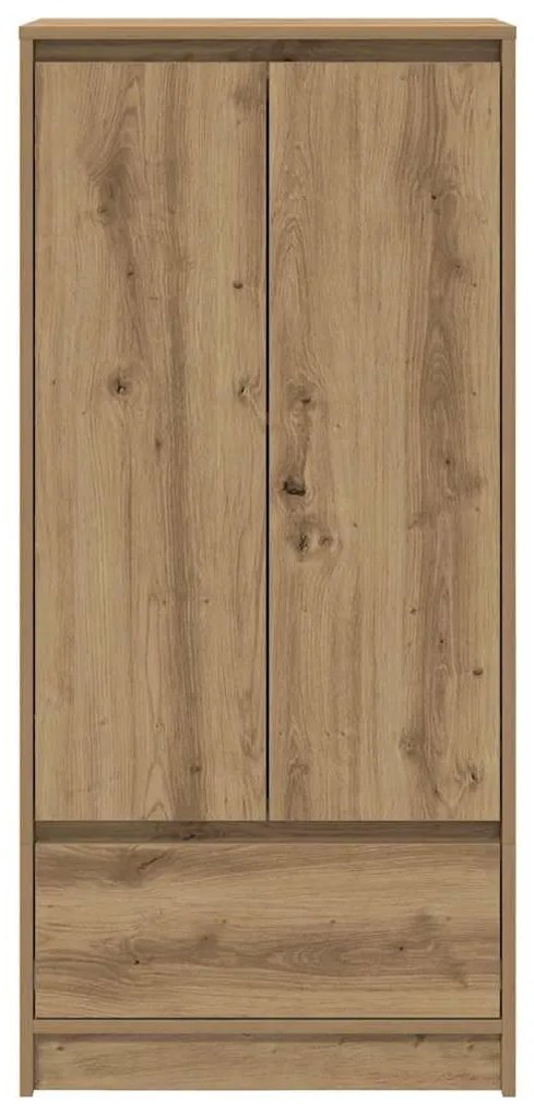 kézműves tölgy szerelt fa szekrény fiókkal 55,5x34x119,5 cm